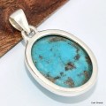Pendentif avec Authentique Turquoise et pyrite Pendentifs pierres naturelles KC30.6