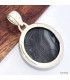 Pendentif rond en Psilomélane ou Malachite noire Pendentifs pierres naturelles KC44