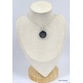 Pendentif rond en Psilomélane ou Malachite noire Pendentifs pierres naturelles KC44
