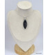 Pendentif marquise en Psilomélane ou Malachite noire Pendentifs pierres naturelles KC44.1