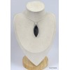 Pendentif marquise en Psilomélane ou Malachite noire Pendentifs pierres naturelles KC44.1