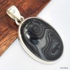 Pendentif oval en Psilomélane ou Malachite noire Pendentifs pierres naturelles KC44.2