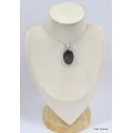 Pendentif oval en Psilomélane ou Malachite noire - Pendentifs pierres naturelles