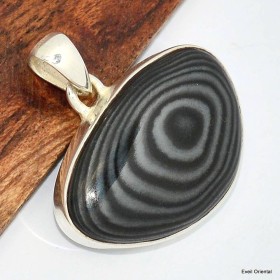 Pendentif Malachite noire forme libre Pendentifs pierres naturelles KC44.4