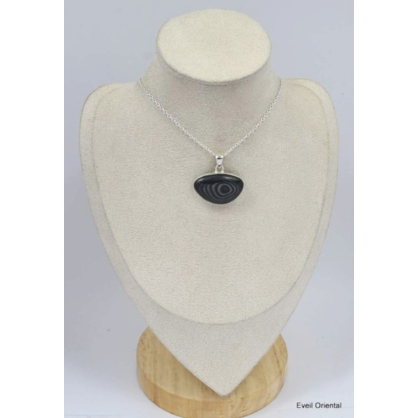 Pendentif Malachite noire forme libre Pendentifs pierres naturelles KC44.4