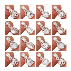 Pendentif Pierre naturelle Authentique Diamant d'Herkimer - Pendentifs pierres naturelles