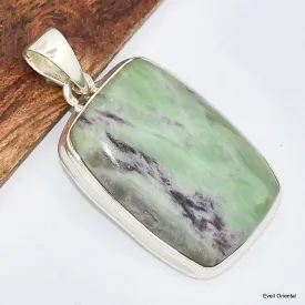 Pendentif Kammérérite verte mauve - Pendentifs pierres naturelles