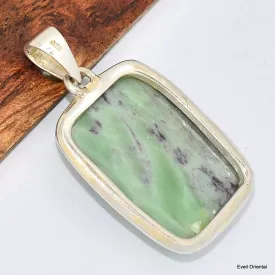 Pendentif Kammérérite verte mauve - Pendentifs pierres naturelles