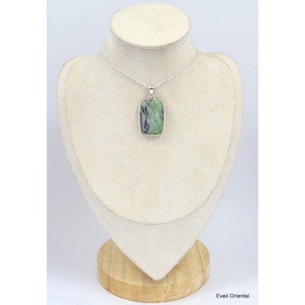 Pendentif Kammérérite verte mauve Pendentifs pierres naturelles KC47.3