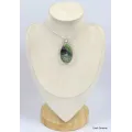 Pendentif argent Kammérérite verte mauve - Pendentifs pierres naturelles