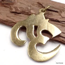 Pendentif tibétain Om hindouiste laiton corail - Pendentifs tibétains bouddhistes