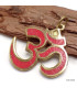 Pendentif tibétain Om hindouiste laiton corail Bijoux tibetains bouddhistes 6002.2