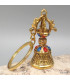Porte-clé bouddhiste cloche et dorjé Amulette tibétaine, porte-clé BNP14