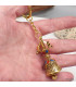 Porte-clé bouddhiste cloche et dorjé Amulette tibétaine, porte-clé BNP14