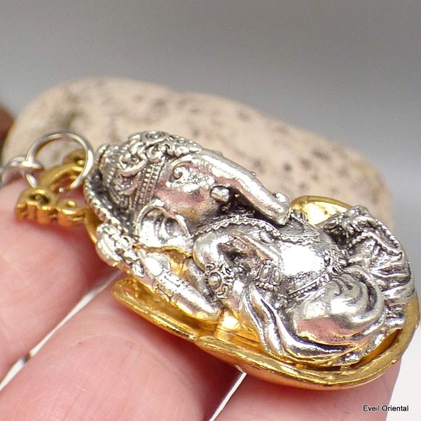 Porte-clé bouddhiste Ganesh Amulette tibétaine, porte-clé BNP16