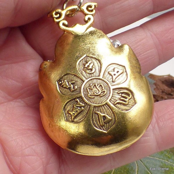 Porte-clé bouddhiste Ganesh Amulette tibétaine, porte-clé BNP16