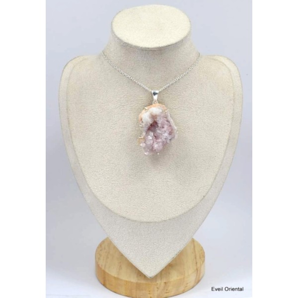 Pendentif Améthyste Rose de France brute (rare) Pendentifs pierres naturelles KC49