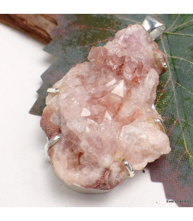 Pendentif en Améthyste Rose de France brute Pendentifs pierres naturelles KC49.1