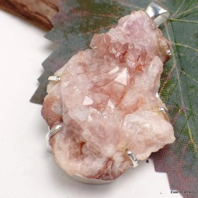 Rare Pendentif Améthyste Rose de France brute Pendentifs pierres naturelles KC49.1
