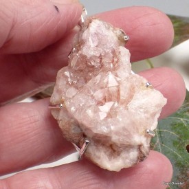 Pendentif en Améthyste Rose de France brute Pendentifs pierres naturelles KC49.1