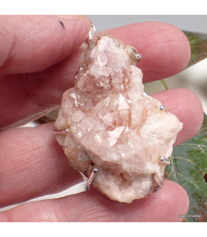 Pendentif en Améthyste Rose de France brute Pendentifs pierres naturelles KC49.1