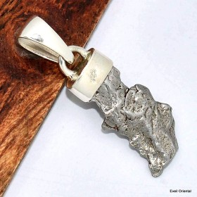 Pendentif argent Campo del Cielo - 2 Pendentifs pierres naturelles KC50.2