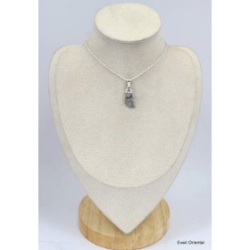 Pendentif argent Campo del Cielo - 2 Pendentifs pierres naturelles KC50.2