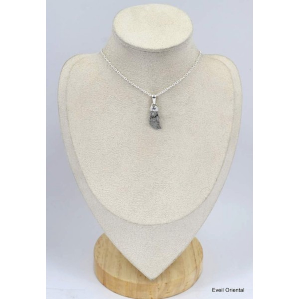 Pendentif argent Campo del Cielo - 2 Pendentifs pierres naturelles KC50.2