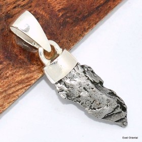 Pendentif argent Campo del Cielo - 3 Pendentifs pierres naturelles KC50.3