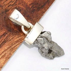 Pendentif argent Campo del Cielo - 4 Pendentifs pierres naturelles KC50.4