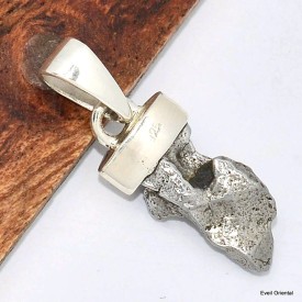 Pendentif argent Campo del Cielo - 4 Pendentifs pierres naturelles KC50.4