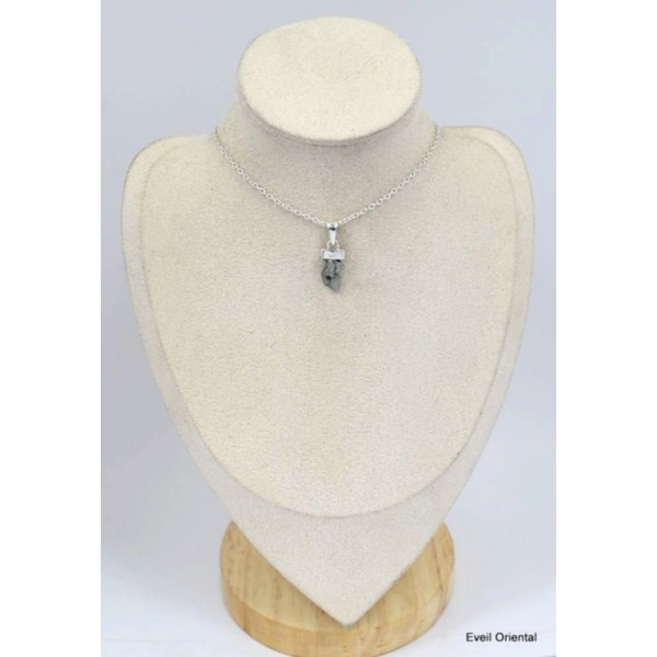 Pendentif argent Campo del Cielo - 4 Pendentifs pierres naturelles KC50.4