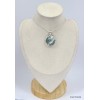Pendentif rond Tourmaline verte sur quartz Pendentifs pierres naturelles KC51