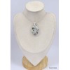 Pendentif oval Tourmaline verte sur quartz Pendentifs pierres naturelles KC51.1