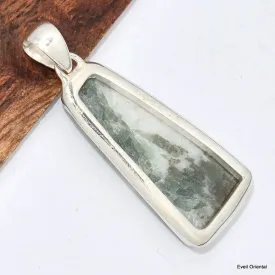Pendentif trapèze Tourmaline verte sur quartz - Pendentifs pierres naturelles