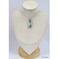 Pendentif trapèze Tourmaline verte sur quartz - Pendentifs pierres naturelles