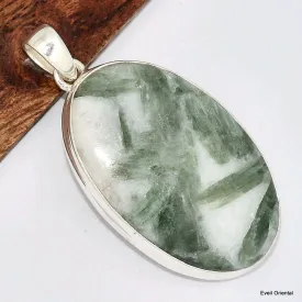 Gros pendentif Tourmaline verte sur quartz - Pendentifs pierres naturelles