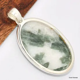 Gros pendentif Tourmaline verte sur quartz - Pendentifs pierres naturelles