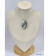 Gros pendentif Tourmaline verte sur quartz Pendentifs pierres naturelles KC51.3
