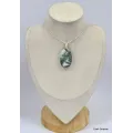 Gros pendentif Tourmaline verte sur quartz - Pendentifs pierres naturelles