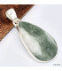Pendentif goutte en Tourmaline sur quartz blanc Pendentifs pierres naturelles KC51.4