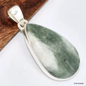 Pendentif goutte en Tourmaline sur quartz blanc - Pendentifs pierres naturelles