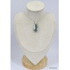 Pendentif goutte en Tourmaline sur quartz blanc Pendentifs pierres naturelles KC51.4