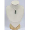 Pendentif goutte en Tourmaline sur quartz blanc - Pendentifs pierres naturelles