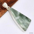 Pendentif Tourmaline verte triangulaire Pendentifs pierres naturelles KC51.6