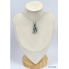 Pendentif Tourmaline verte triangulaire Pendentifs pierres naturelles KC51.6