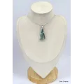 Pendentif Tourmaline verte triangulaire - Pendentifs pierres naturelles