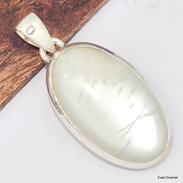 Grand Pierre de Lune blanche du Sri Lanka - Pendentifs pierres naturelles