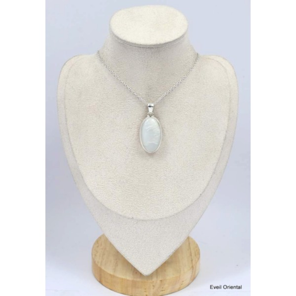 Grand Pierre de Lune blanche du Sri Lanka Pendentifs pierres naturelles KC52