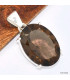 Pendentif oval Quartz fumé facetté Pendentifs pierres naturelles KC53